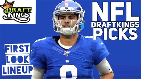 Week 4 NFL Draftkings Picks First Look Lineup YouTube