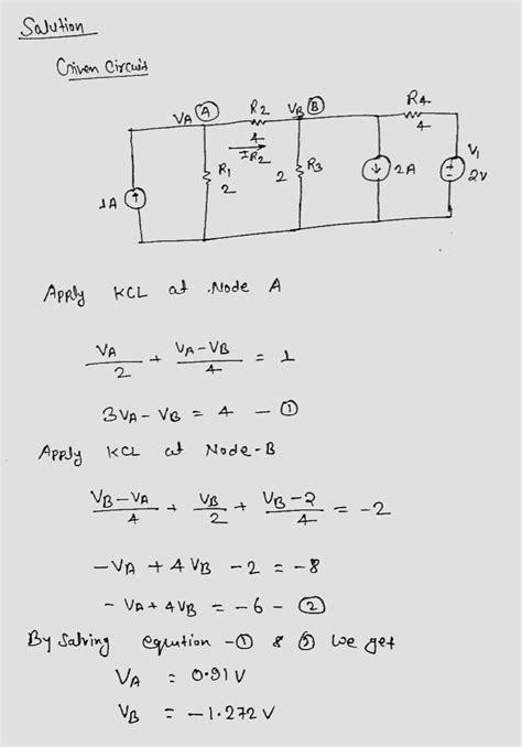 Solved Use KCL To Analyze The Circuit What Is VA VB VAB VBA And