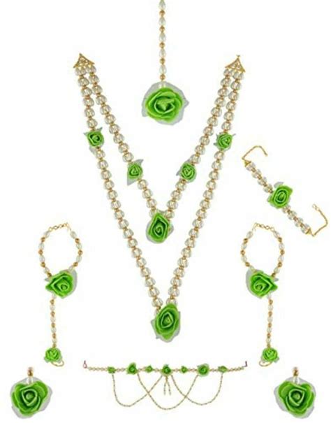 Anuradha Art Women Metal Flower Necklace Set JioMart