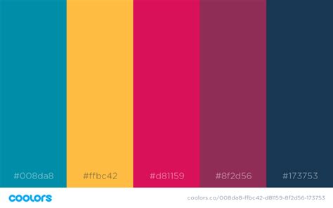 Bright And Colorful Website Color Palette