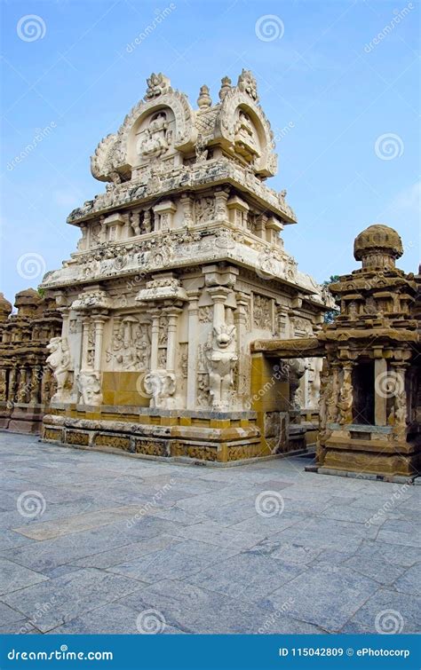 The Kanchi Kailasanathar Temple Kanchipuram Tamil Nadu India Stock