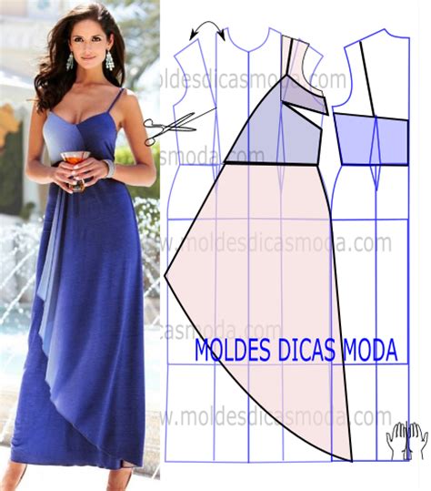 Molde Vestido Azul 235 Moldes Moda Por Medida Bloglovin