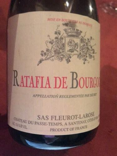 Domaine Fleurot Larose Ratafia De Bourgogne Vivino US