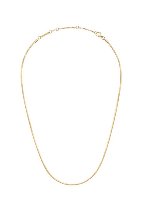 Jual Daniel Wellington Elan Flat Chain Necklace Gold Stainless