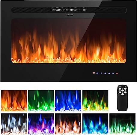 Amazon Arlime Electric Fireplace Insert Inch Wide Wall Mounted