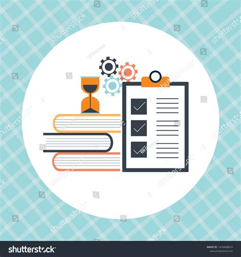 Exam Preparation School Test Examination Concept Stock Vector Royalty