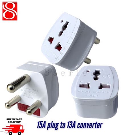 Sound Tech Travel Adaptor / 15A - 13A converter / Round pin to singapore plug adaptor FT-15 ...