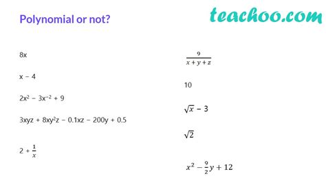 Standard Form Of Polynomials Examples And Videos Teachoo