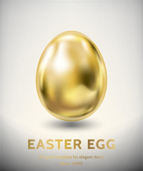 Old Gold Easter Egg Template 12700746 Vector Art at Vecteezy