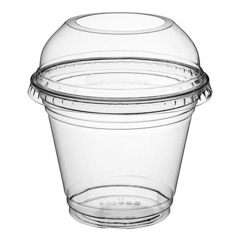 Choice 9 Oz Clear PET Plastic Cold Cup With Dome Lid With 2 Hole 50