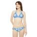 Blue Flower Floral Strappy Bikini Set Beach Bathing Suit Women S Swimwear Pastel Colors