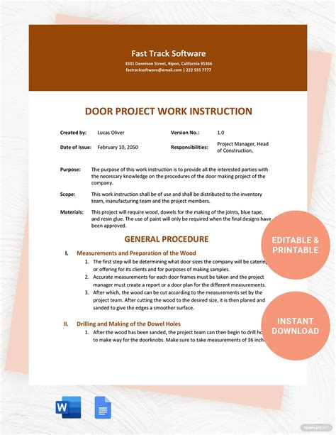 work instruction  pictures
