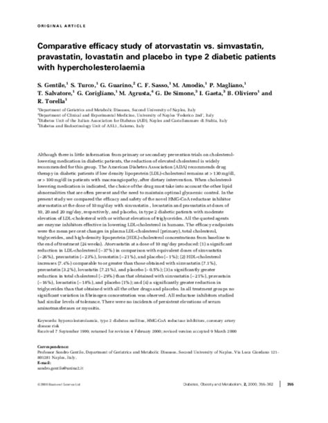 (PDF) Comparative efficacy study of atorvastatin vs. simvastatin ...