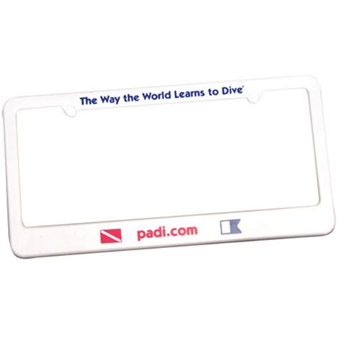 Padi License Plate Frame Scuba