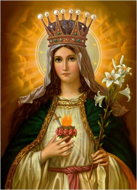 Reina Del Cielo Religión Nuestra Inmaculado Corazon De Maria Imagen Virgen Maria Y Virgen