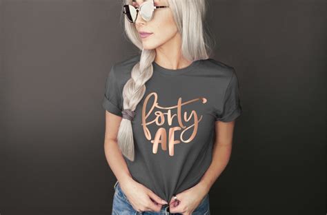 40th Birthday Shirt Forty Af Unisex Crew Neck T Shirt Etsy