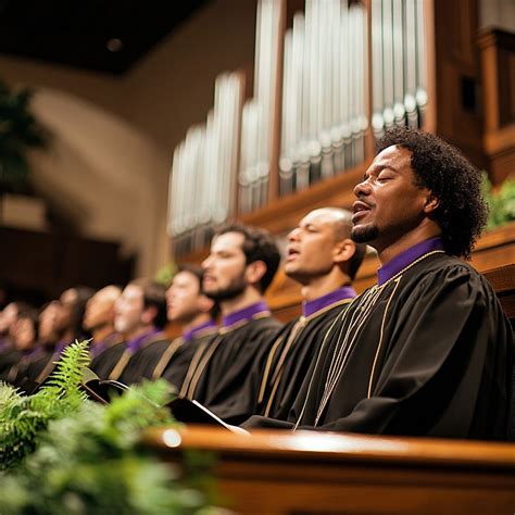 choir performing hymns image choir singing church