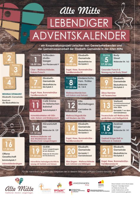 Erster Lebendiger Adventskalender In Der Alten Mitte