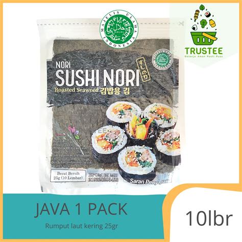 Jual Java Yaki Sushi Nori Roasted Seaweed Rumput Laut Panggang