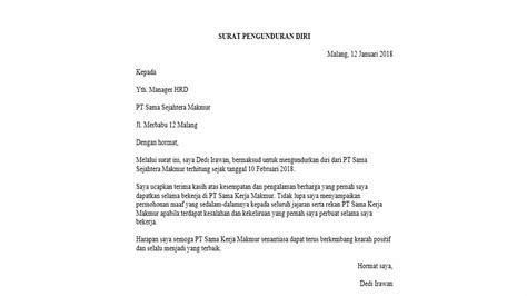 Contoh Resignation Letter Resignation Letter Fill Online Printable Fillable Blank Pdffiller