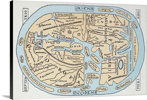 World Map According To Roman Geographers Of the 2nd Century A.D. Wall Art, Canvas Prints, Framed ...