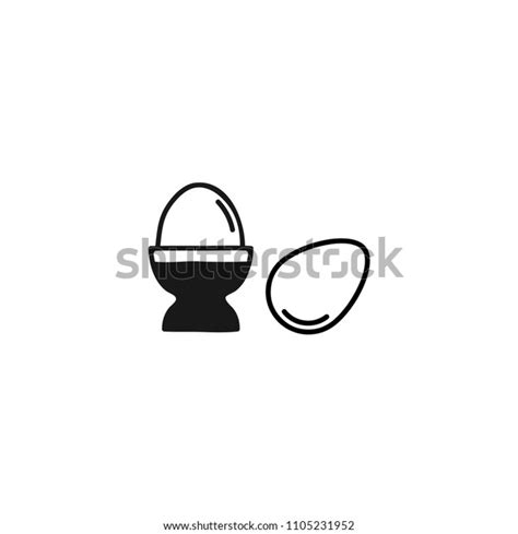 Boiled Egg Vector Icon Stock Vector Royalty Free 1105231952 Shutterstock