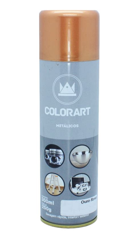 Tinta Spray Ouro Rose Met Lica Carro Moto Colorart Ml R Em