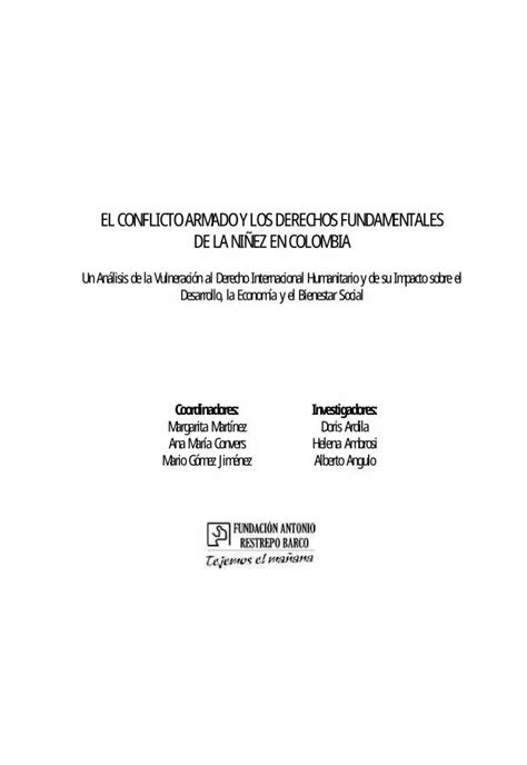 PDF El Conflicto Armado Y Los Derechos Fund Amen Tales DOKUMEN TIPS