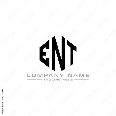 ENT letter logo design with polygon shape. ENT polygon logo monogram ...