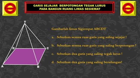 Sebutkan Garis Yang Sejajar Dan Berpotongan Pada Gambar Kedudukan Dua