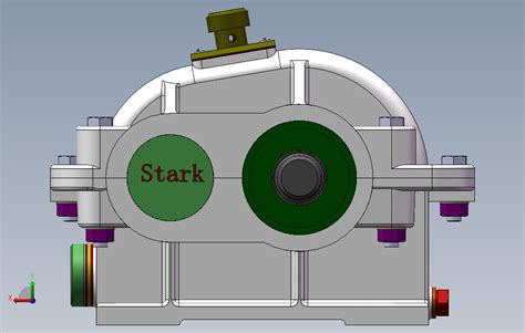 一级直齿圆柱齿轮减速器solidworks 2012模型图纸下载 懒石网