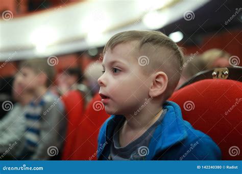 Surprised Boy In Theater Stock Photo Image Of Preschooler 142240380