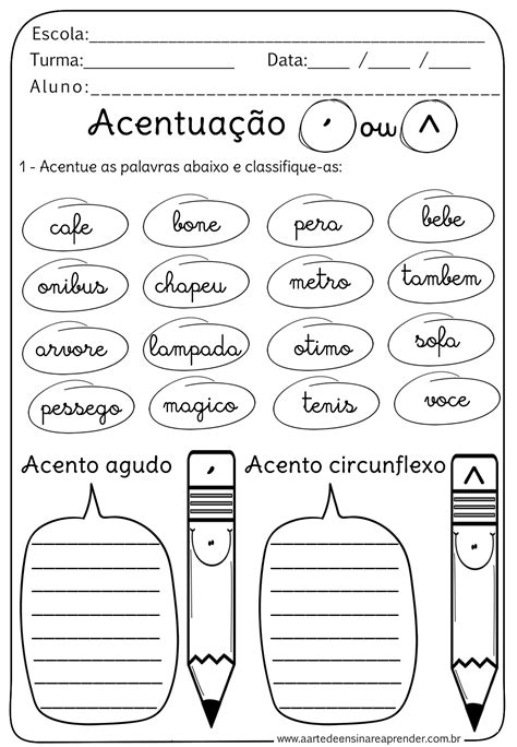 Exercícios Acentuação Gráfica Com Gabarito
