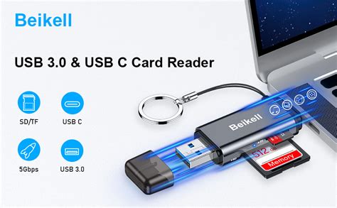 Beikell SD Kart Okuyucu USB C Kart Okuyucu USB 3 0 Bellek Kartı