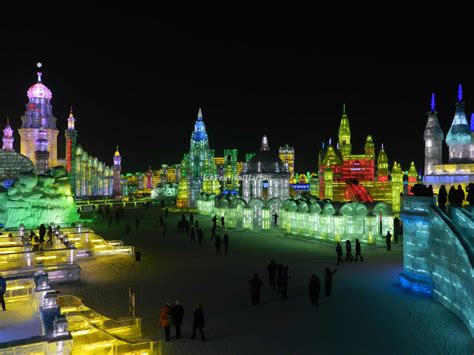 Harbin Ice Festival at Night - Harbin Ice Festival Wallpapers, China