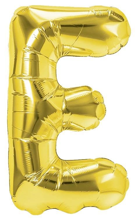 BALON FOLIOWY LITERKA E ZŁOTA 40 CM LITERY OD A Z 9669954693 Allegro pl