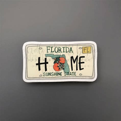 Florida License Plate Sticker - Doodles by Rebekah