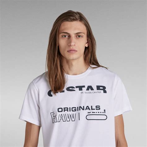 Originals T Shirt White G Star RAW TH