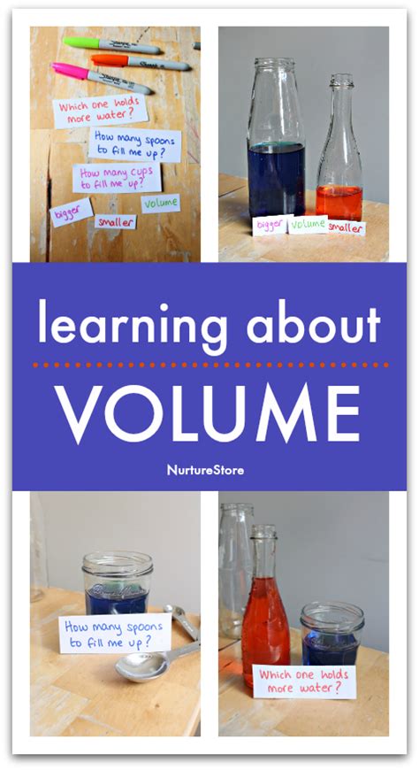 Learning About Volume Activity Using Water Nurturestore In 2023 Volume Activities Volume