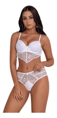 Lingerie Sexy Renda Calcinha Grande Forro Algodão Sutiã Aro Frete grátis