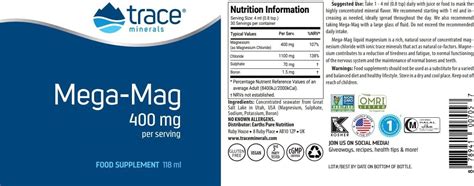 Buy Trace Minerals | Mega-Mag 400 mg Liquid Magnesium Chloride ...