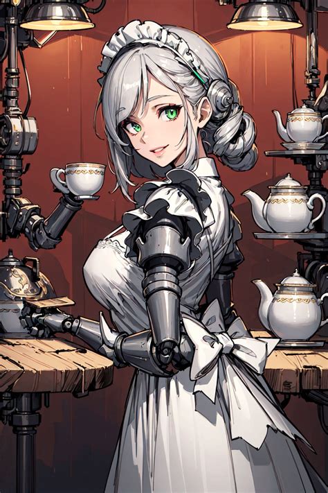 AI Art Mechanical Maid By Telmarine PixAI Anime AI Art Generator