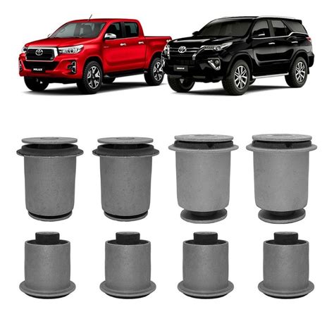 Kit Completo Bucha Bandeja Hilux 2016 2017 2018 8 Peças Powertec