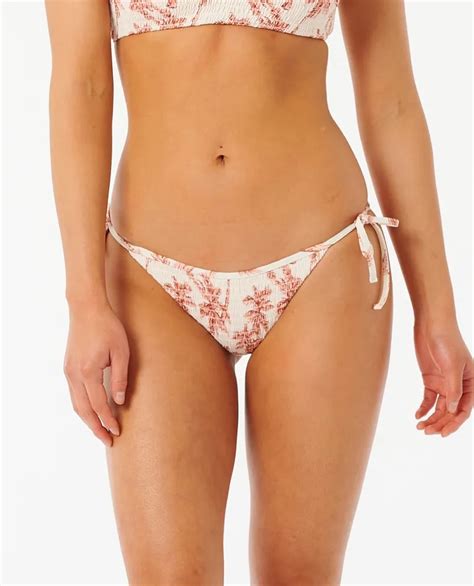 RIP CURL Kindred Palms Shirred Skimpy Coverage Bikini Bottom Maui Nix