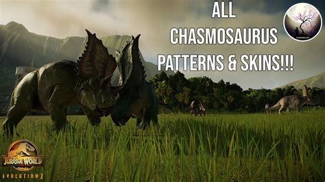 All Chasmosaurus Skins Showcase Jurassic World Evolution 2 Youtube