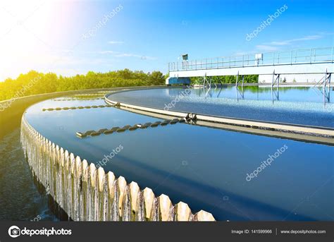 Modern Urban Wastewater Treatment Plant Stock Photo By Mproduction