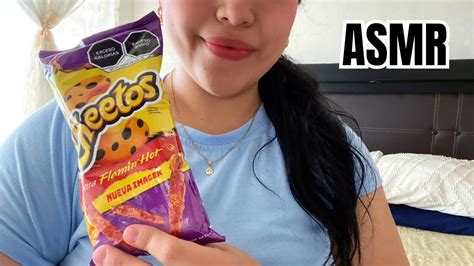 Asmr Eating Cheetos Flamin Hot 🔥🥵 Asmr Comiéndo Cheetos Con Chile Y