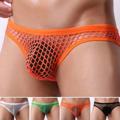 Men Mesh Brief Bikini Sexy See Through Swimwear Underwear Party Trunks Beachwear EBay