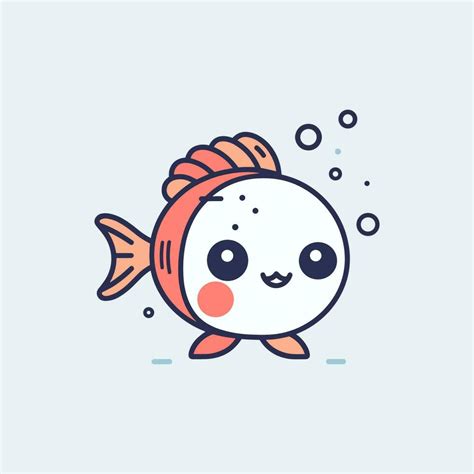 Cute kawaii fish illustration 23521605 Vector Art at Vecteezy