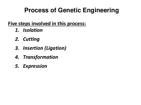 Genetic engineering